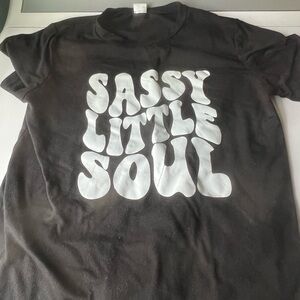 Girls size medium sassy little soul t-shirt. Soft and cute.